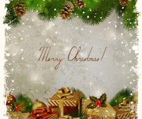 Garbage vintage Christmas vector backgrounds 04