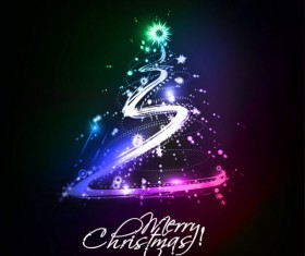 Paper cut Christmas tree design vector 18