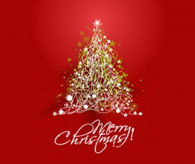 Paper cut Christmas tree design vector 24