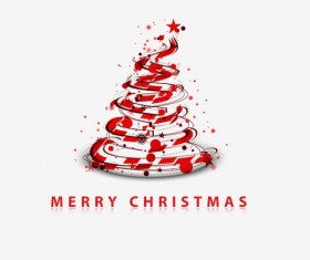 Paper cut Christmas tree design vector 25