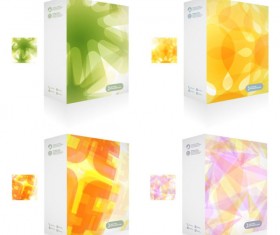 Colorful Packaging box cover design vector set 01