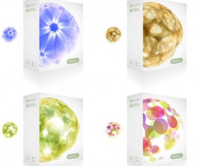 Colorful Packaging box cover design vector set 03