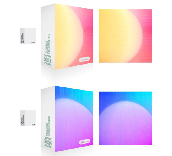 Colorful Packaging box cover design vector set 04