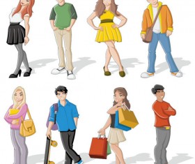 Different cartoon Boys and girls vector 02