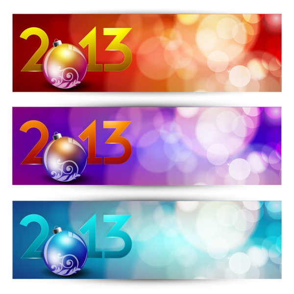 2013 Happy New Year theme banner vector 03