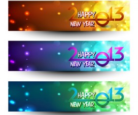 2013 Happy New Year theme banner vector 04