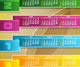 Special of 2013 calendar vector graphics 01