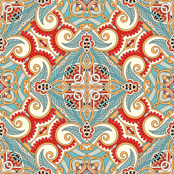 Set of Decorative pattern design vector material 02