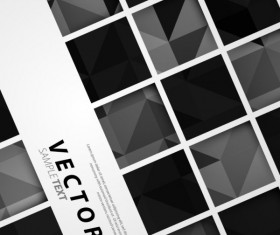 Black and white Squares concept backgrounds vector 01