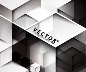 Black and white Squares concept backgrounds vector 04