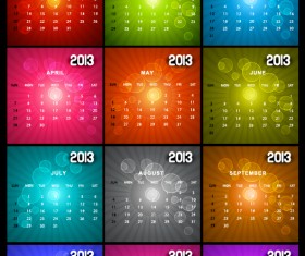 Special of 2013 calendar vector graphics 03