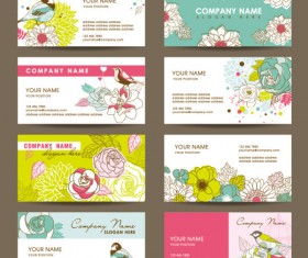 Set of Corporate Identity kit cover with flower vector 03