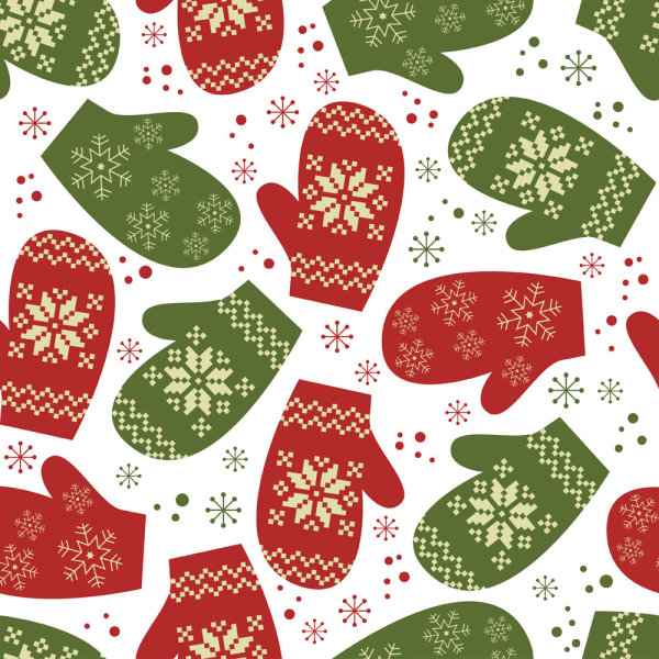 Different Christmas elements pattern vector 02