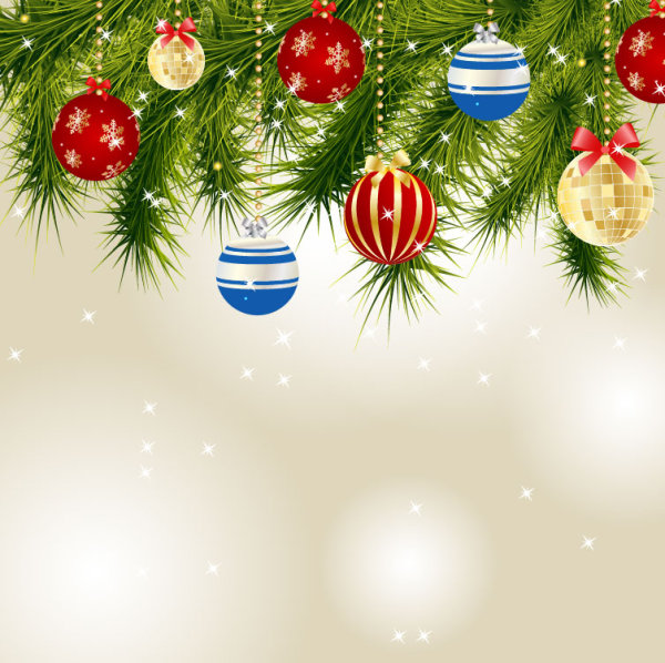 Christmas Decoration elements backgrounds art vector 01 free download