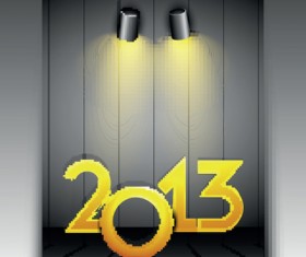 Set of 2013 Beautiful greeting card vector 05