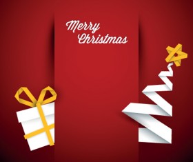 Set of 2013 Origami Christmas vector material 02