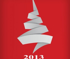 Set of 2013 Origami Christmas vector material 05