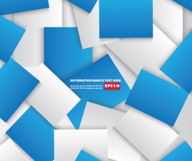 3D Colored squares vector backgrounds set 01