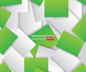 3D Colored squares vector backgrounds set 02