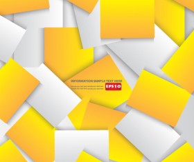 3D Colored squares vector backgrounds set 03