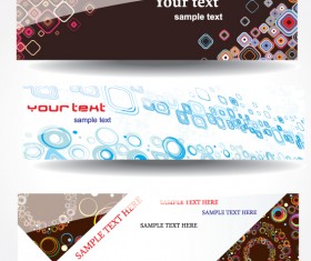 Set of Different Abstract Banners design vector 01