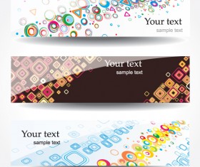 Set of Different Abstract Banners design vector 02