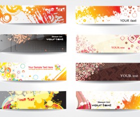 Set of Different Abstract Banners design vector 05