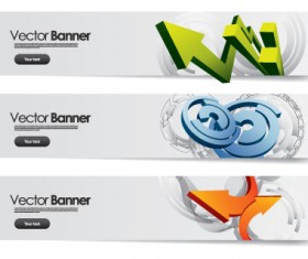 Vector Banner arrow design set 01