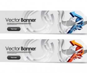 Vector Banner arrow design set 02