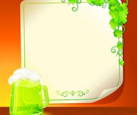 Set of Beer and Paper Poster vector graphic 01