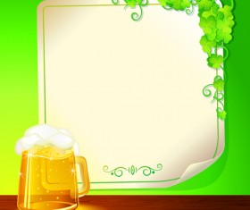 Set of Beer and Paper Poster vector graphic 02