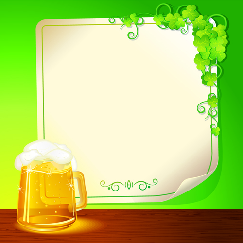 Set of Beer and Paper Poster vector graphic 02