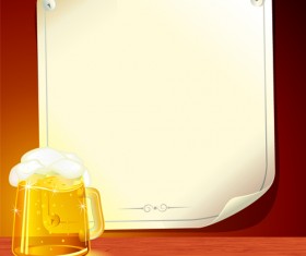 Set of Beer and Paper Poster vector graphic 03