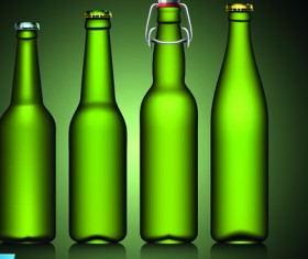 Different Beer bottle design elements vector 03