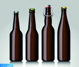 Different Beer bottle design elements vector 04