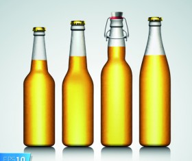 Different Beer bottle design elements vector 05