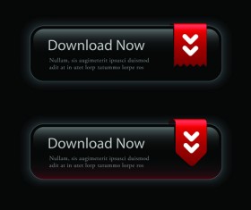 Set of Black texture web Button vector graphics 02