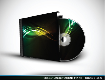Set of Box DVD disc and DVD cover vector 06