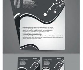 Abstract Business flyer cover template vector 01