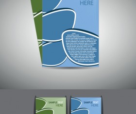 Abstract Business flyer cover template vector 02