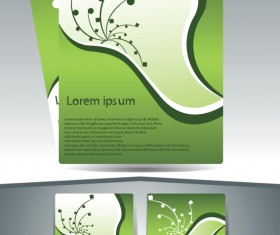 Abstract Business flyer cover template vector 03