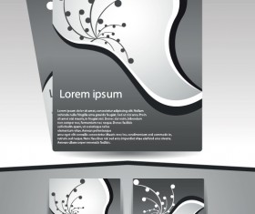 Abstract Business flyer cover template vector 04