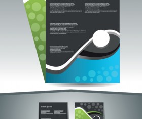 Abstract Business flyer cover template vector 05