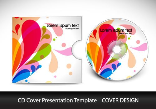 Abstract CD Cover Presentation Design vector 01