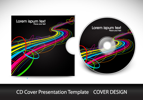 Abstract CD Cover Presentation Design vector 02