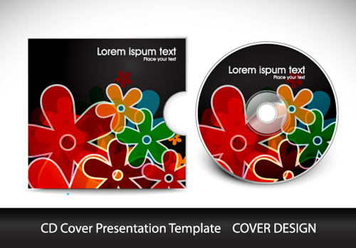Abstract CD Cover Presentation Design vector 03