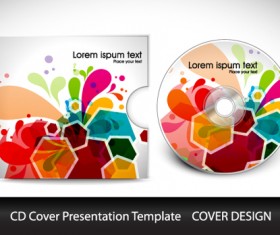 Abstract CD Cover Presentation Design vector 04