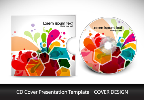 Abstract CD Cover Presentation Design vector 04