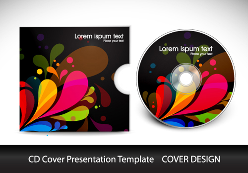 Abstract CD Cover Presentation Design vector 05