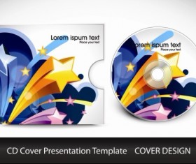 CD cover presentation vector template material 01